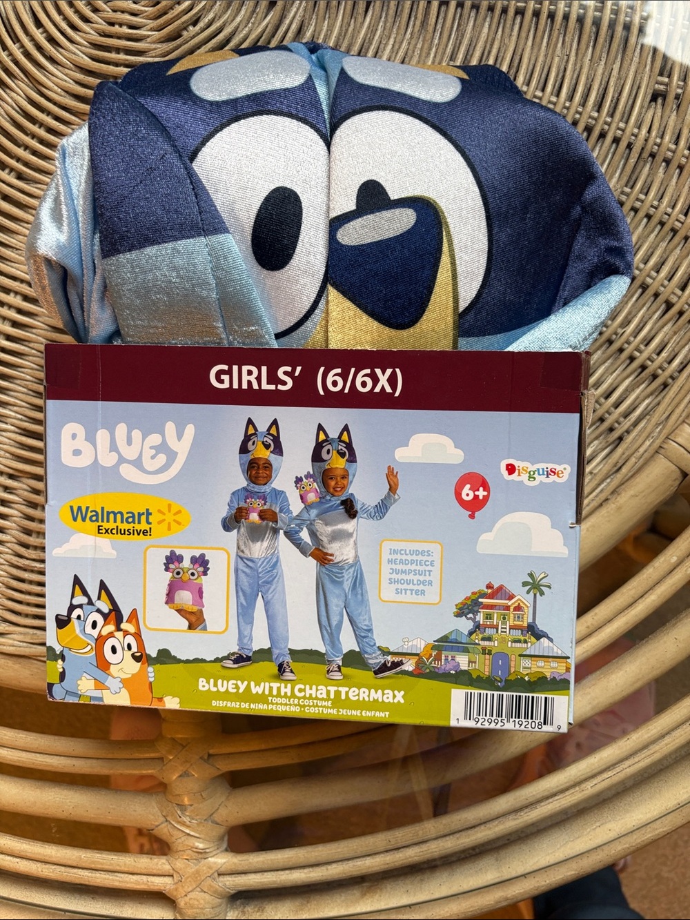 NWT  Official Bluey Chattermax Halloween costume Boy/Girl sz: 6/6X